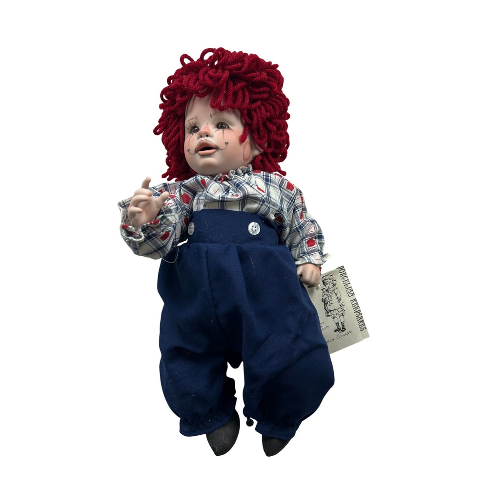 Creative Concepts Porcelain Keepsakes Doll 16" Battocletti Raggedy Ann Folk Art